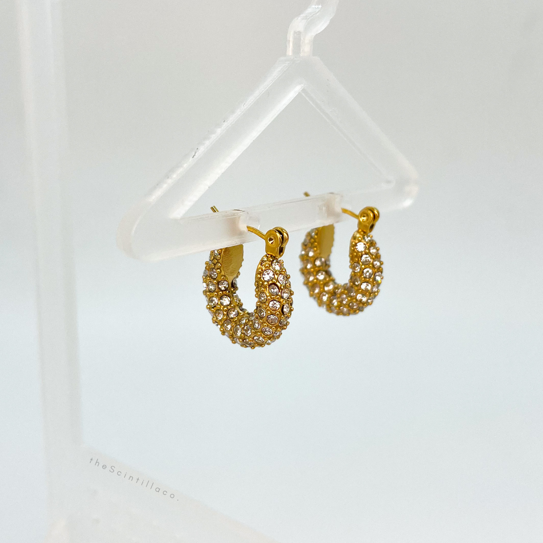 Mimosa zircon Hoop Earring