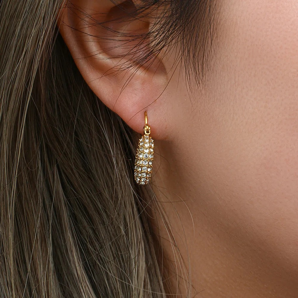 Mimosa zircon Hoop Earring