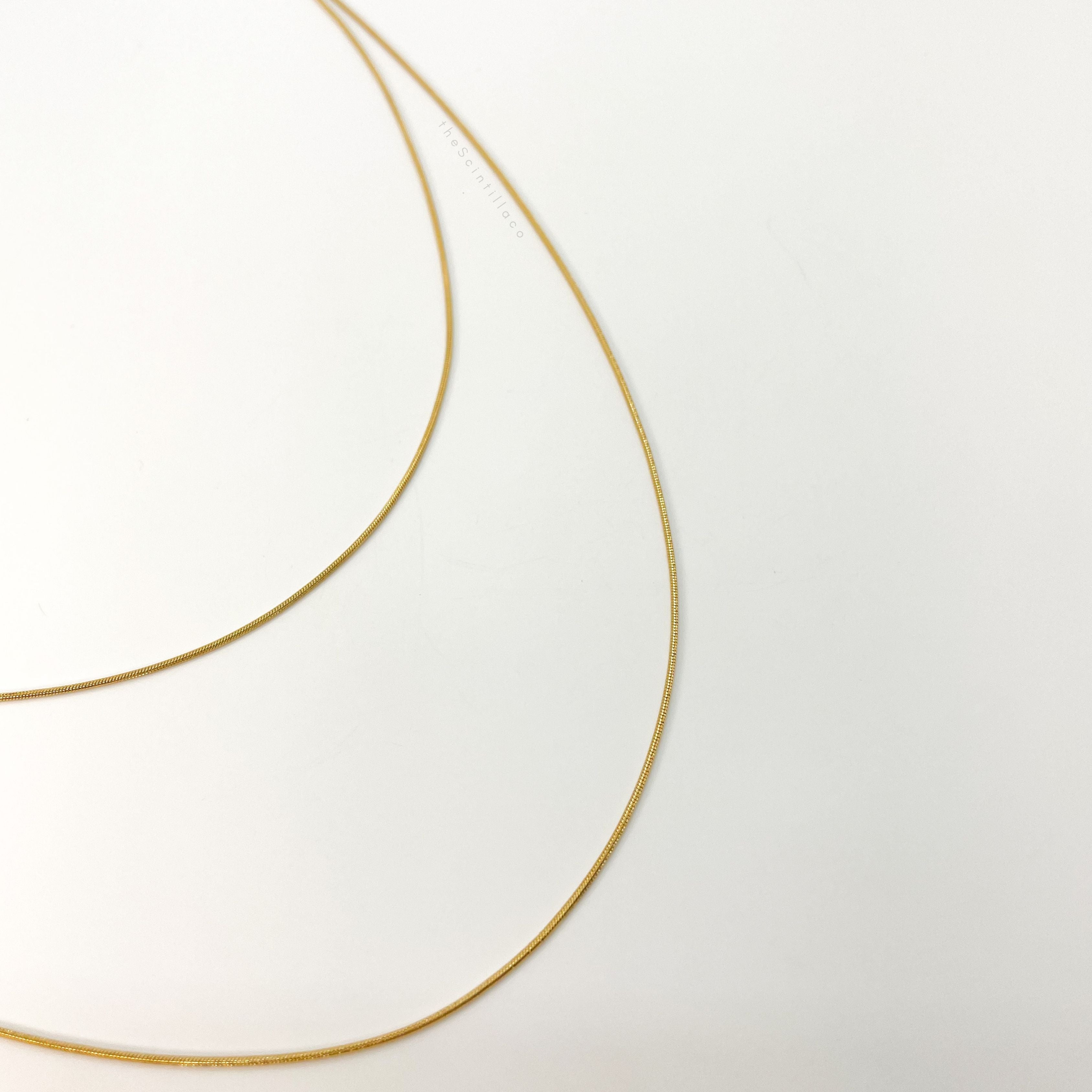 Cassini -Thin Double Layer Chain Necklace